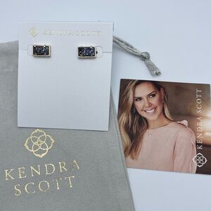 Kendra Scott Paola Gold Earrings with Drusy Stones 🦄